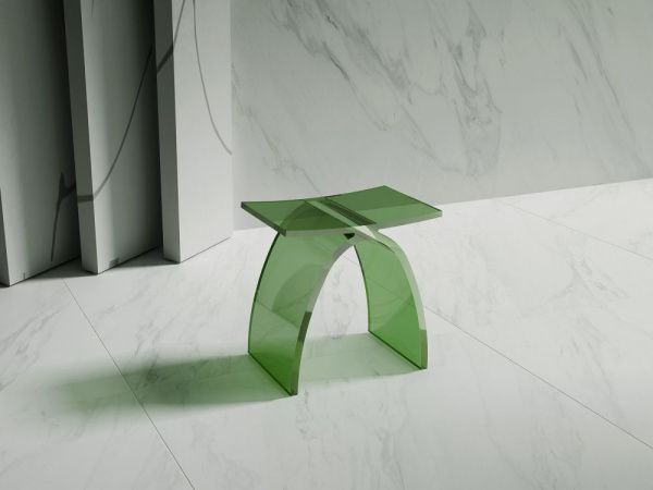 Стульчик для ванной прозрачный 43x23,5x43 см ABBER Kristall At1739emerald зеленый Стульчик для ванной прозрачный 43x23,5x43 см ABBER Kristall At1739emerald зеленый