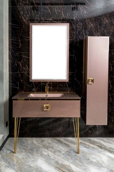 Консоль Armadi Art Lucido 80 см 770-080-PU под раковину подвесная