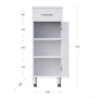 Пенал Onika Каприз 30x75 см 403002 R напольный белый