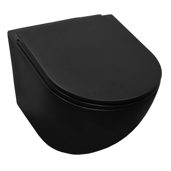 Унитаз Azario Grado AZ-0046N-MB подвесной безободковый с микролифтом