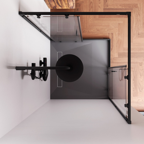 Душевой уголок AM.PM Gem 100x195x100 W90G-403-100100-BT профиль черный