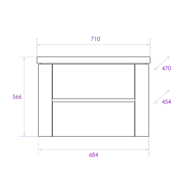 Тумба под раковину Onika Стоун 70 см 107066 ателье светлое/белый