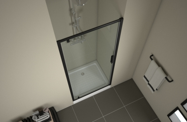 Душевая дверь в нишу 90x200 Bravat Blackline BD100.4111B Душевая дверь в нишу 90x200 Bravat Blackline BD100.4111B