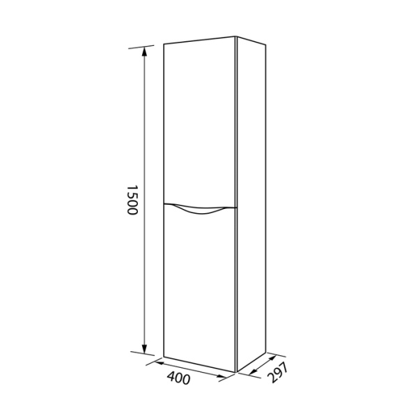 Пенал подвесной 40 см IDDIS Cloud CLO40W0i97 белый Пенал подвесной 40 см IDDIS Cloud CLO40W0i97 белый