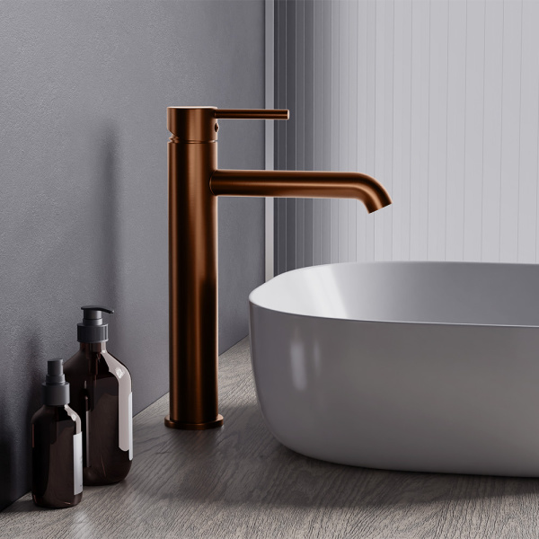 Смеситель для раковины Damixa Scandinavian Pure розовое золото матовый