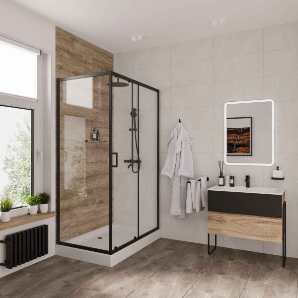 Душевое ограждение NIAGARA Nova NG-6812-08 BLACK (120*80*190) прямоугольник, дверь раздвижная Душевое ограждение NIAGARA Nova NG-6812-08 BLACK (120*80*190) прямоугольник, дверь раздвижная