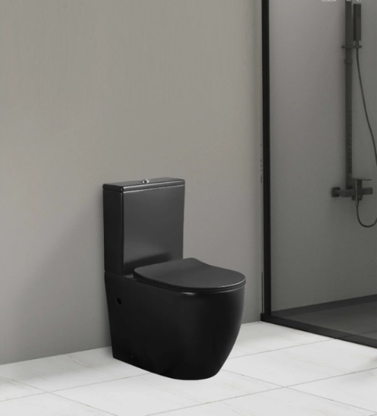 Унитаз-компакт безободковый Cerutti SPA ORLTER MB черный матовый Унитаз-компакт безободковый Cerutti SPA ORLTER MB черный матовый