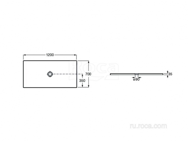 Душевой поддон керамический Roca Cratos 1200x700x35 кофейный 3740L7660 Душевой поддон керамический Roca Cratos 1200x700x35 кофейный 3740L7660