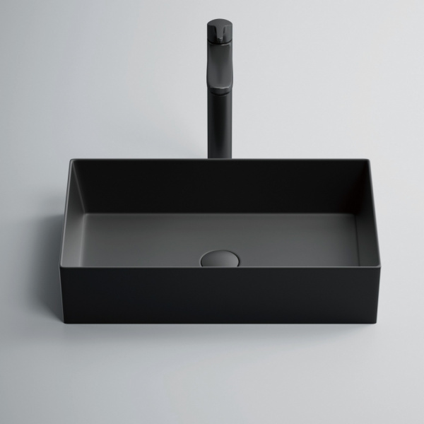 Раковина накладная Abber Rechteck 60 см AC2220MB черная матовая