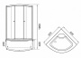 Душевой уголок с поддоном 80х80 PARLY ZF80 Душевой уголок с поддоном 80х80 PARLY ZF80
