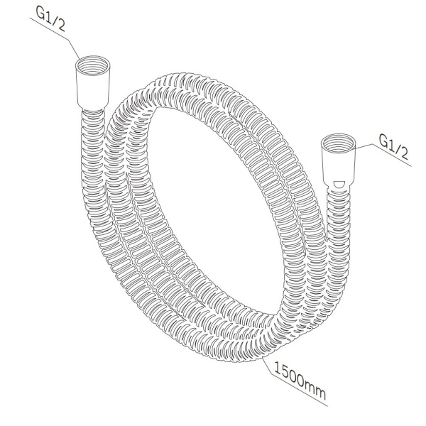 Душевой шланг AM.PM F0415D00 нержавеющая сталь глянцевый