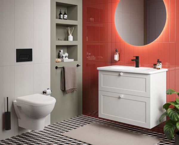 Комплект инсталляция и кнопка хром VitrA
