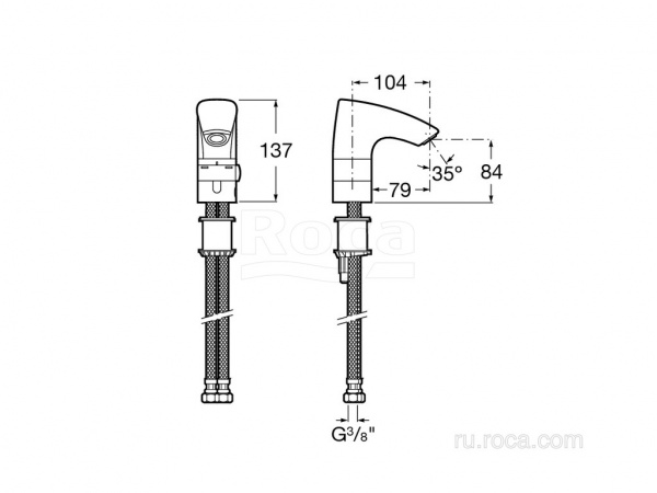 Смеситель Roca M3 для раковины 5A5302C00 Смеситель Roca M3 для раковины 5A5302C00