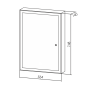 Зеркало-шкаф Silver Mirrors Киото flip 50 LED-00002473 Зеркало-шкаф Silver Mirrors Киото flip 50 LED-00002473