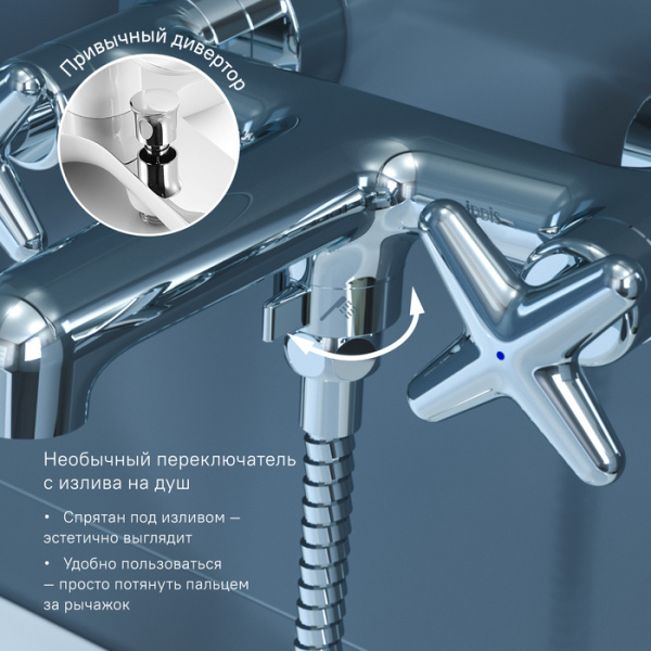 Смеситель для ванны IDDIS Acros ACRSB02i02WA Смеситель для ванны IDDIS Acros ACRSB02i02WA