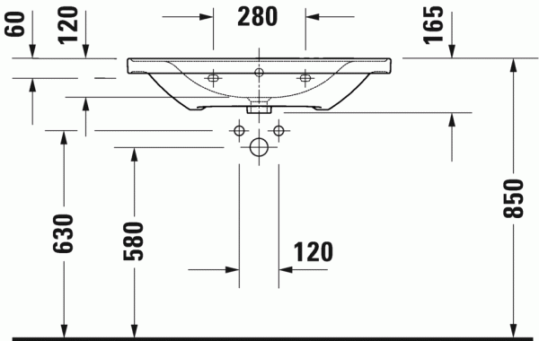 Раковина 80 см DURAVIT D-NEO 2367800000 Раковина 80 см DURAVIT D-NEO 2367800000