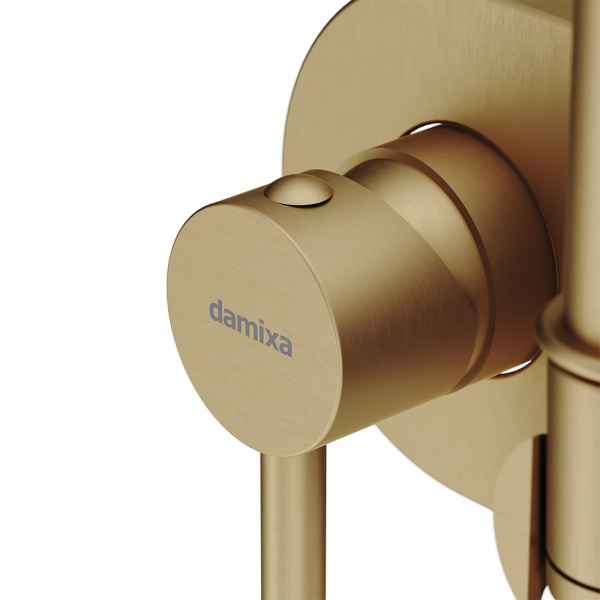 Смеситель монтируемый в стену с гигиеническим душем Damixa Option 214000000 бронза Смеситель монтируемый в стену с гигиеническим душем Damixa Option 214000000 бронза