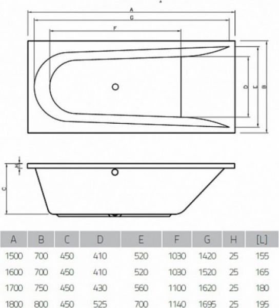 Ванна акриловая 160х70 Vayer Boomerang Гл000010855 Ванна акриловая 160х70 Vayer Boomerang Гл000010855