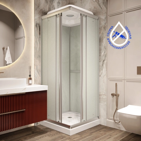 Душевая кабина Parly Frost FQ811 профиль хром матовый