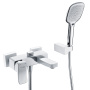 Смеситель для ванны с душевым гарнитуром WasserKRAFT Aller 1061W белый;хром глянцевый