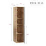 Пенал Onika Дайлер 35x140 см 403568 подвесной белый матовый