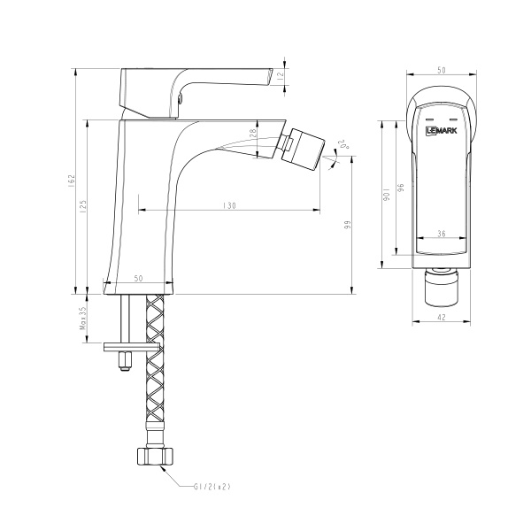 Смеситель для биде Lemark Ursus LM7208BL Смеситель для биде Lemark Ursus LM7208BL