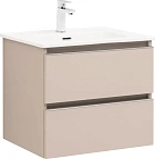 Тумба под раковину Aquanet Вега 60 см 00329583 подвесная бежевая матовая
