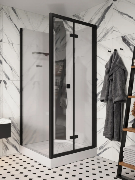 Душевая кабина Ceruttispa 90x225 BELLA90B профиль черный