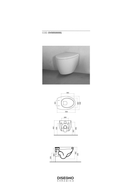 Унитаз  Disegno Ceramica Ovo OV00500001   белый Унитаз  Disegno Ceramica Ovo OV00500001   белый