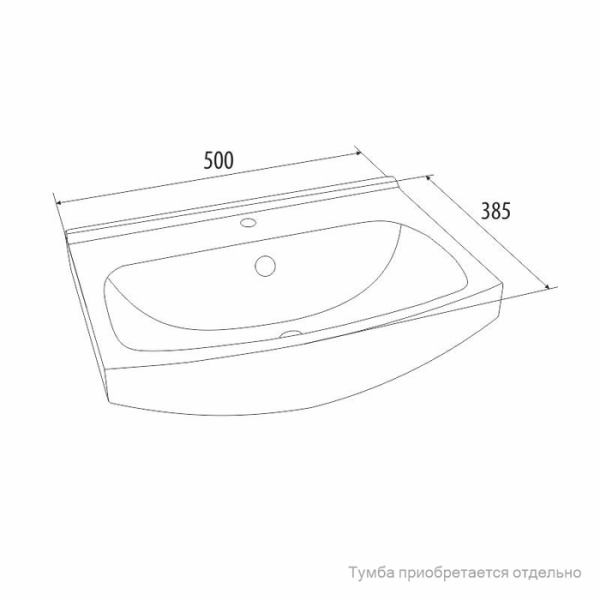 Умывальник мебельный 50 см Milardo Optima Home 0035000M28 Умывальник мебельный 50 см Milardo Optima Home 0035000M28