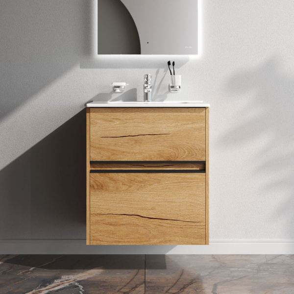 Тумба под раковину Am.Pm Sense 60 см M7BFUX0602OF подвесная светлое дерево
