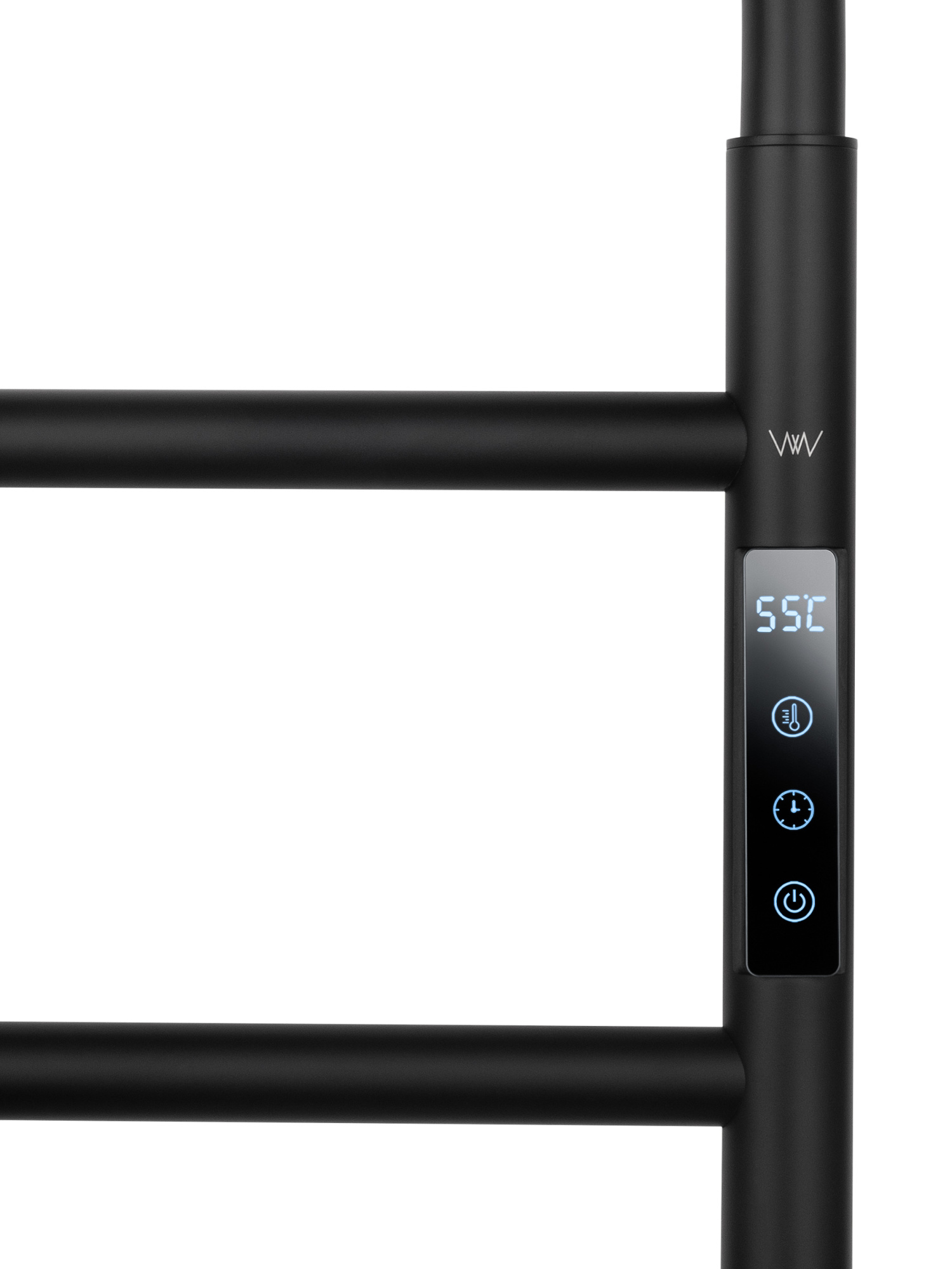 Полотенцесушитель электрический Wonzon & Woghand Wismar WW-AL201-MB подвесной черный матовый