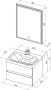 Мебель для ванной Aquanet Беркли 60 подвесная белая
