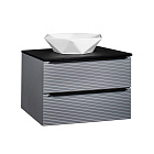 Тумба под раковину Runo Орлеан 70 см 00-00002021 подвесная серая