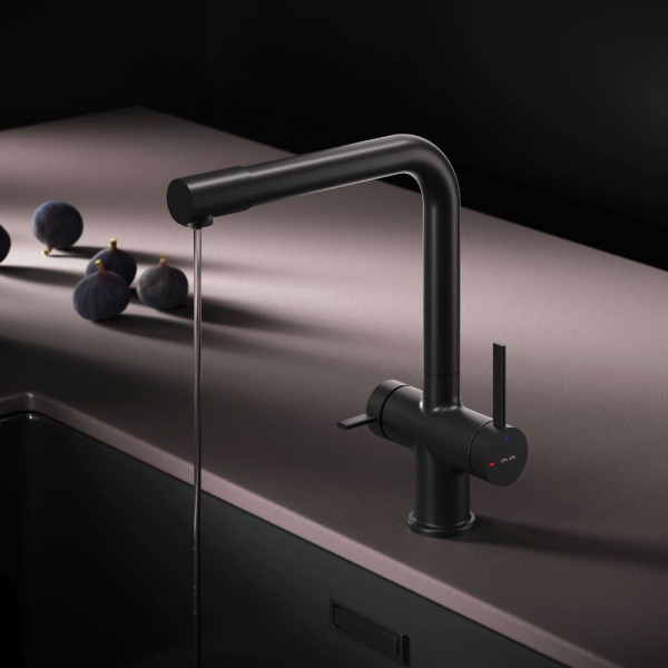 Смеситель для кухонной мойки Am.Pm Func с каналом для фильтра F8F05722 черный матовый