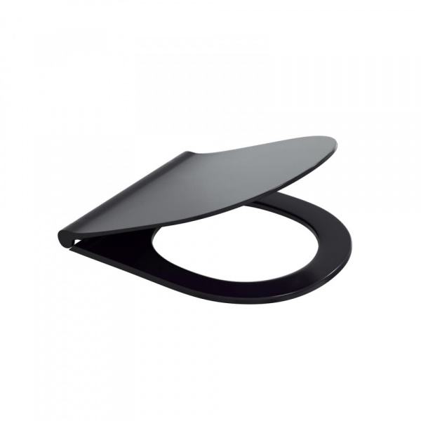 Унитаз подвесной BERGES EGO Black Rimless 49 см., сиденье дюропласт Toma Black Slim SO: микролифт, быстросьем Унитаз подвесной BERGES EGO Black Rimless 49 см., сиденье дюропласт Toma Black Slim SO: микролифт, быстросьем