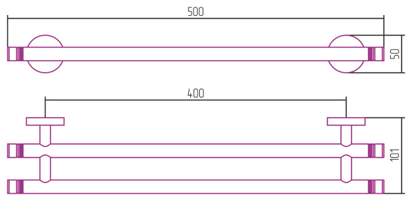Держатель полотенец СУНЕРЖА КАНЬОН двойной 500 мм 03-3002-0500 Золото Держатель полотенец СУНЕРЖА КАНЬОН двойной 500 мм 03-3002-0500 Золото
