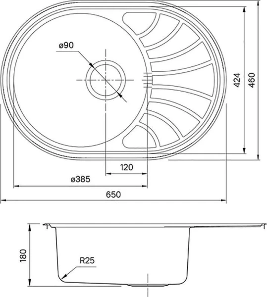 Мойка для кухни Iddis Suno 65 см SUN65SDi77 сатин