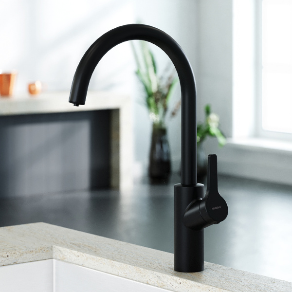 Смеситель для кухонной мойки Damixa Eclipse 310721300 черный матовый