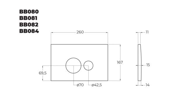 Комплект 2 в 1  инсталляция с кнопкой  BelBagno  BB026/BB082BL Комплект 2 в 1  инсталляция с кнопкой  BelBagno  BB026/BB082BL