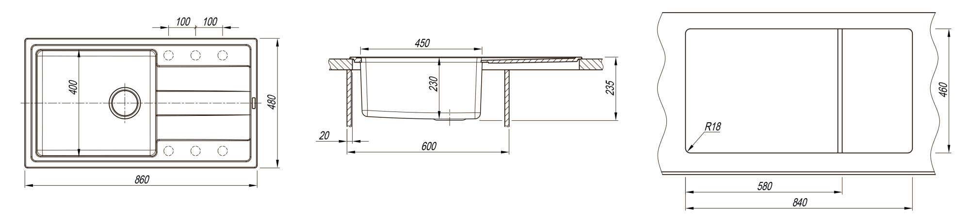 Кухонная мойка комбинированная 86x48 Florentina 21.400.D0860.307 Серый шёлк Кухонная мойка комбинированная 86x48 Florentina 21.400.D0860.307 Серый шёлк