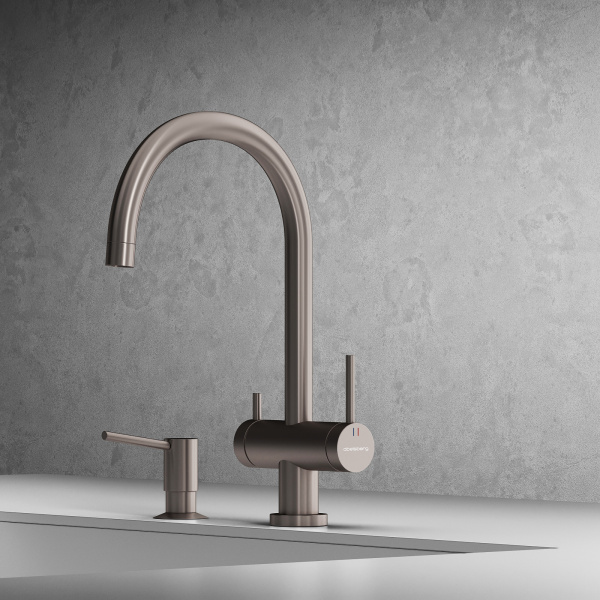 Смеситель для кухонной мойки Abelsberg Aera AWF70029BN титан брашированный