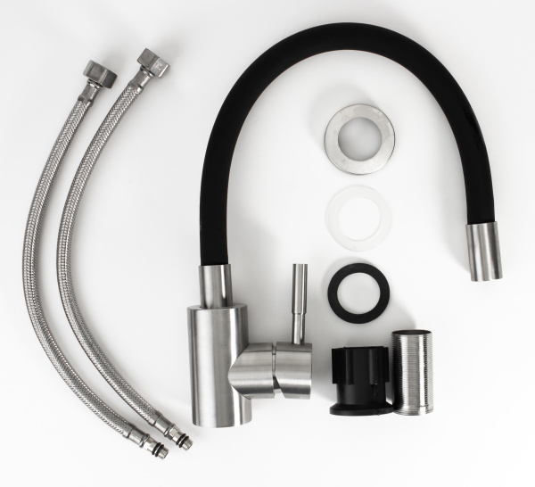 Смеситель для кухни ESKO Snake K44 B никель матовый Смеситель для кухни ESKO Snake K44 B никель матовый