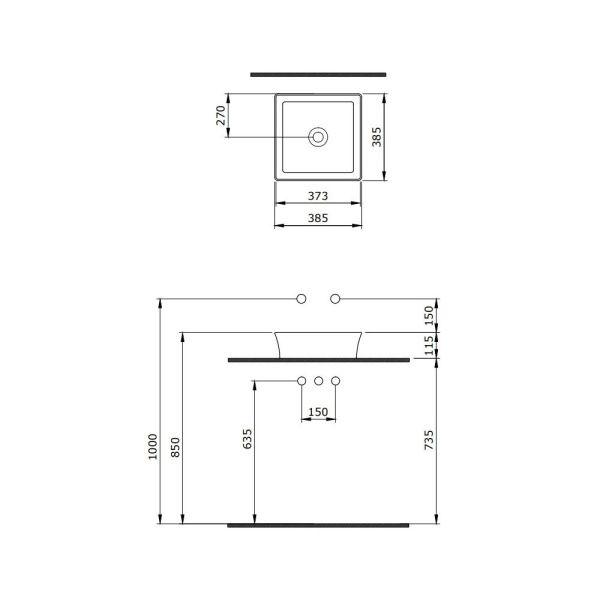 Раковина накладная BERGES Ego SL 181010 белая Раковина накладная BERGES Ego SL 181010 белая