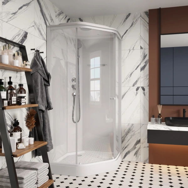 Душевая кабина Parly Penta P91B профиль черный