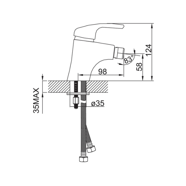 Смеситель для биде IDDIS Creative D46101C Смеситель для биде IDDIS Creative D46101C