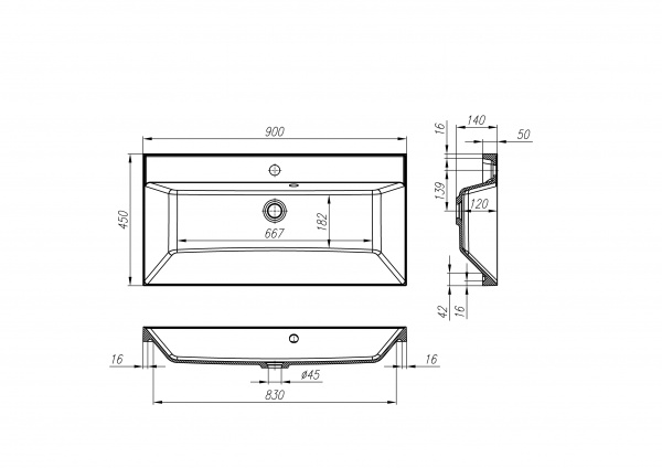 База под раковину  BelBagno AURORA AURORA-900-2C-SO-RT дерево База под раковину  BelBagno AURORA AURORA-900-2C-SO-RT дерево