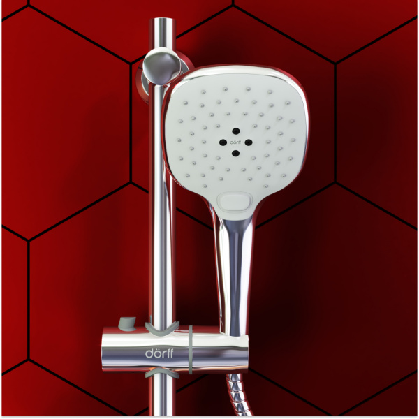 Душевой гарнитур Dorff Prime D0140000 белый с хромом глянцевый