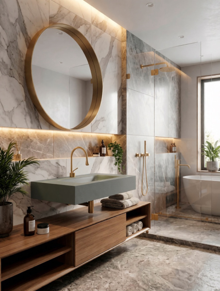 Раковина подвесная Sapbox SB-RW100M034 100 см олива