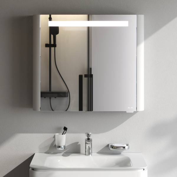 Шкаф зеркальный Am.Pm Sensation 80 см M30MCR0801WG белый с подсветкой